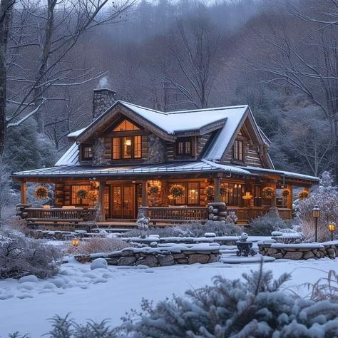 Log Houses, Log Home Interiors, Victorian Log Cabin, Hut House, Little Cabin In The Woods, Log Cabin Rustic, House Design Exterior, Classic House Design, Rustic Home Design