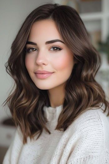 31 Fashionable Darkish Brown Balayage Hair Colour Concepts You may Wish to Strive Now Check more at https://howcandothis.com/hairstyleideas/31-fashionable-darkish-brown-balayage-hair-colour-concepts-you-may-wish-to-strive-now/ Fair Skinned Brunette, Fall Hair Ideas For Brunettes Highlights, Fall Hair Color For Brunettes Pale Skin, Medium Brown Hairstyle Women, Brown Hair Colors Mid Length, Hair Color Ideas For Filipina Skin, Brunette Hair One Color, Cool Mocha Brown Hair, One Color Brunette Hair