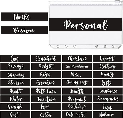 Money Organizer Diy Budget Binder, Cash Envelope System Wallet, Envelope System Wallet, Daily Expenses, Money Organizer, Binder Labels, Budget Spreadsheet Template, Envelope Sticker, A6 Budget Binder