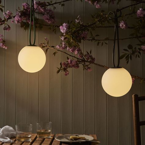 Bolleke Hanging Outdoor Lamp on Food52 Hanging Patio Lights, Solar Lanterns Outdoor, Solar Hanging Lanterns, Lantern Ideas, Pergola Lighting, Bistro Lights, Outdoor Hanging Lanterns, Outdoor Pendant Lighting, Backyard Lighting