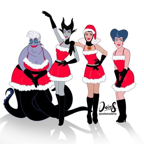 Dave Salamanca R. on Instagram: “It’s X-MAS B*tch!!! 🖤❤️ #esteesdave  #waltdisney #disney #fanart #meangirls #chicaspesadas #disneyplus #jinglebellrock #disneygay…” Disney Merry Christmas, Disney Movie Art, Evil Disney, Villain Costumes, Disney Fanart, Disney Characters Videos, Dark Disney, Disney Iphone, Cute Christmas Wallpaper