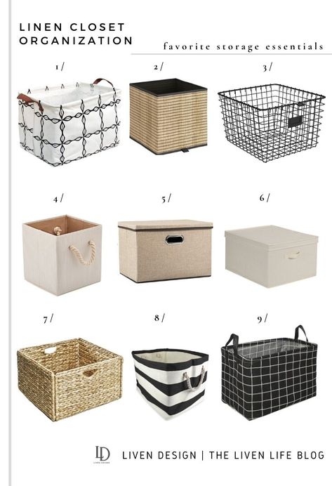 Linen Storage Bins, Storage Baskets For Wardrobe, Linen Storage Baskets, Canvas Bins Storage, Storage Bins Organization Closet, Bins For Organizing Closet Plastic, Walkin Closet Organization Baskets, Bin Organization Ideas Bedroom, Linen Closet Baskets