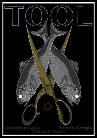 2012/02/08 - Duluth, GA Tool Band Poster, Tool Band Art, Tool Concert, Tool Band Artwork, Tool Artwork, Alex Gray Art, Duluth Georgia, Band Artwork, Tool Poster