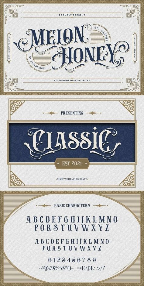 Classic Typography Design, Classical Graphic Design, Victorian Graphic Design, Ppt Inspiration, Victorian Typography, Typography Classic, Best Canva Fonts, Victorian Fonts, Font Love