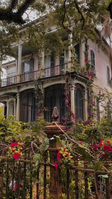 Mayfair House New Orleans, New Orleans Gothic House, Pink New Orleans House, Anne Rice Mayfair Witches, Mayfair Witches House, New Orleans Magic, Anne Rice Aesthetic, New Orleans Witch Aesthetic, The Mayfair Witches