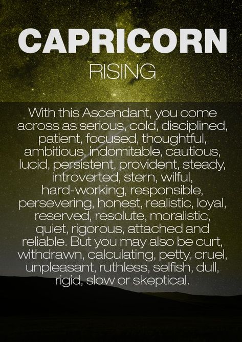 capricornrising Cap Rising, Capricorn Rising Sign, Astrology Knowledge, Capricorn Ascendant, Moon Sign Astrology, Rising Signs, Star Facts, Ascendant Sign, Astrology Houses