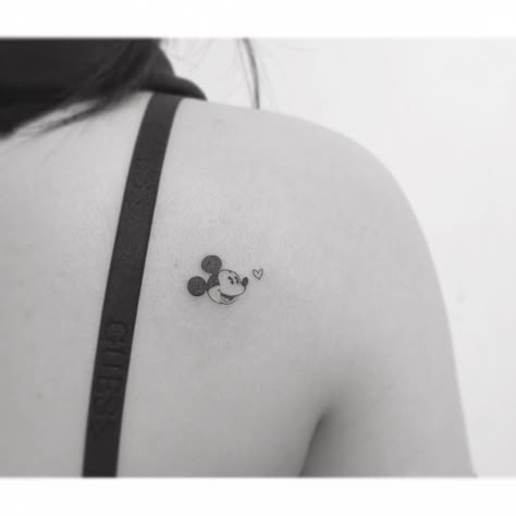 Tiny Tattoo Ideas For Women, Playground Tattoo, Mickey Tattoo, Mouse Tattoo, Mickey Mouse Tattoo, Tiny Tattoo Ideas, Baby Name Tattoos, Pawprint Tattoo, Mouse Tattoos