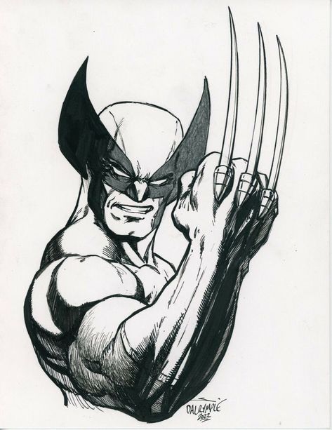 Marvel Ink Art, Wolverine Tattoo Ideas X Men, Wolverine Tattoo Design, Wolverine Drawing Sketches, Wolverine Drawing Easy, Wolverine Art Sketches, Marvel Comics Tattoo, Marvel Art Sketch, X Men Drawing