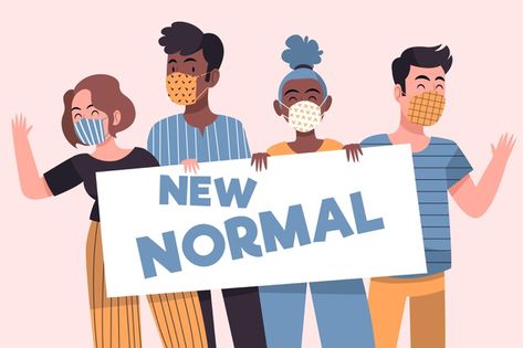 New Normal Illustration, Ancient Egypt Pyramids, Normal School, Mixed Emotions, Positive People, Face Mask Set, Marketing Collateral, New Normal, The New Normal