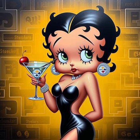 Black Betty Boop, Betty Boop Art, Betty Boop Cartoon, Betty Boop Pictures, Nails Today, Black Betty, Golden Oldies, Pooh Bear, Room Organization