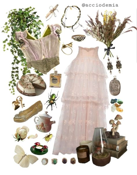 Forestcore fairy outfits fairy aesthetic Fairy Garden Outfit Aesthetic, Fairy Garden Aesthetic Outfits, Light Fairy Core Outfits, Faerie Core Outfits, Ethereal Fairy Core Outfits, Garden Fairy Aesthetic Outfit, Fairy Academia Outfit, Earth Fairy Aesthetic, Forest Core Outfits