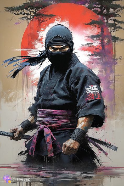 Immerse yourself in the world of hidden warriors with our collection of ninja neuro art. These images showcase their artistry and stealth, combining tradition with modern technology. #Ninja #NeuroArt #Art #Technology #SecretMasters Shinobi Art, Ninja Samurai, Ninja Master, Japanese Art Samurai, Arte Ninja, Samurai Wallpaper, Samurai Artwork, Ninja Art, Geisha Art