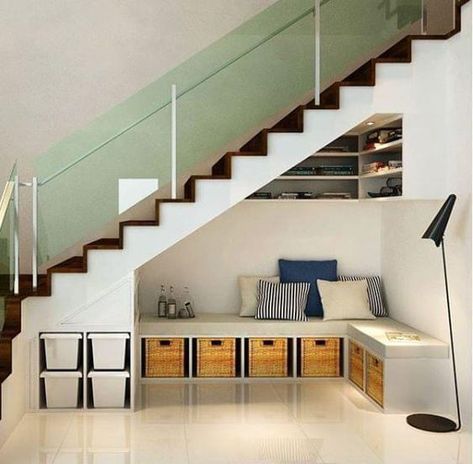 Staircase In Living Room, Under Stairs Space, Under Stairs Storage Ideas, Under Stairs Nook, Stairs Storage Ideas, Stair Nook, Room Under Stairs, تحت الدرج, Under Stairs Storage