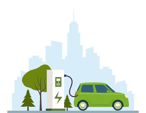 Green electric car charging side view mo... | Premium Vector #Freepik #vector #car-charger #ev-charger #ev #ev-car Electric Car Poster, Car Infographic, Car Charger Design, Highrise Buildings, Buildings Skyscrapers, Electric Car Charging, Green Electric, Ev Charging Stations, Infographic Illustration