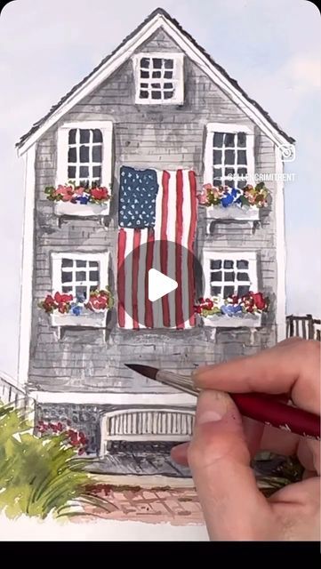 Artist/ teacher/ illustrator on Instagram: "Happy 4th of July! I wish you a wonderful & safe holiday! 🇺🇸🇺🇸🇺🇸🇺🇸🇺🇸🇺🇸This is an exclusive tutorial on my Patreon from a yr ago - click the link in profile to join. Happy Painting! .
.
.
.
.
.
.
.
,
#watercolor_galery #watercolor #watercolorpainting #artoftheday #paintingprocess #4thofjuly #happy4thofjuly" Happy4th Of July, Happy Painting, Summer Trees, Linked In Profile, Happy Paintings, Happy 4th Of July, Illustrators On Instagram, Happy 4 Of July, Painting Watercolor