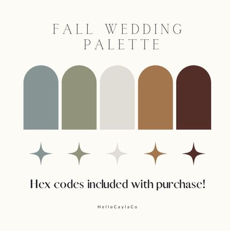 Fall Rainbow Color Palette, Olive Green Fall Wedding Color Pallets, Earthy Wedding Colors Colour Palettes, Muted Rust Color Palette, Fall Wedding Swatches, Fall Earth Tone Wedding Colors, Fall And Winter Color Palette, Fall Color Palette 2023, Fall Aesthetic Decorations