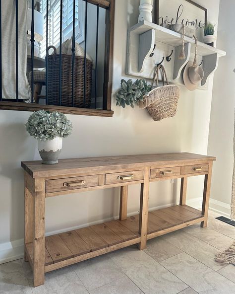 Console Table | HOME Mcgee Console Table, Studio Mcgee Console Table, Farmhouse Console Table, Exclusive Club, Furniture Rustic, Console Table With Drawers, Wooden Console Table, Hand Crafted Furniture, Console Tables