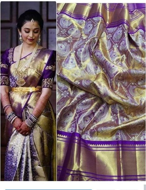 Bridal Sarees Color Combinations, Gold Color Pattu Sarees, Best Pattu Saree Combinations, Unique Bridal Saree Colors, Bridal Saree Color Combinations, Gold Silk Saree Blouse Designs, Kanchi Pattu Saree Wedding Indian Bridal, Pattu Sarees Wedding Indian Bridal, South Indian Wedding Sarees Color Combinations