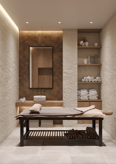 SPA in the hotel :: Behance Sauna Room Design, Wellness Spa Design, Spa Room Design, Sheet Presentation, Spa Design Interior, Massage Room Design, Spa Massage Room, Home Spa Room, Spa Area