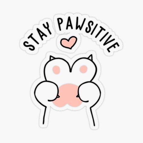 Stay Pawsitive, Plastic Stickers, Personalized Water Bottles, Daily Reminder, Your Head, Sticker Design, Vinyl Sticker, For Sale, Animals