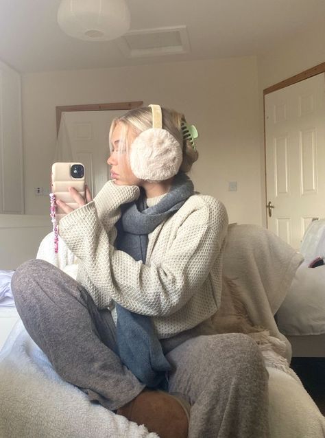 links in bio Earmuffs Outfit, Y2k Winter Outfits, Mini Skirt Outfit Winter, Outfit With Uggs, Cold Weather Outfits Winter, Winter Outfits Ideas, Looks Adidas, 00s Mode, Stile Blair Waldorf