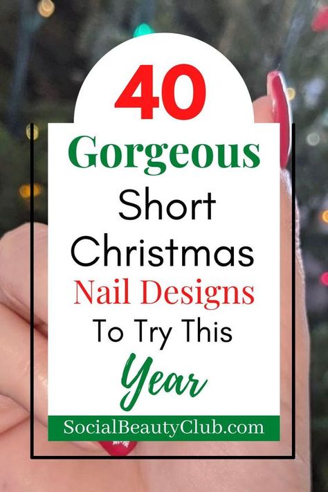 Nail Ideas Christmas Holiday, Nail Art Design For Christmas, Gel Nail Designs Christmas Short, Prettiest Christmas Nails, Xmas Nail Designs Short Nails, Dip Powder Nails With Designs Christmas, Holiday Nails Short Simple, Nail Dipping Powder Designs Christmas, Holiday Nails For Work