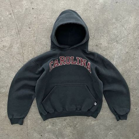 Charcoal Russell Hoodie Easy 30 day return policy Carolina Hoodie, Shoes Wishlist, Clothes Board, Hoodies Aesthetic, Cute Lazy Day Outfits, Lazy Day Outfits, Vintage Hoodies, Cute Sweatshirts, Hoodie Outfit