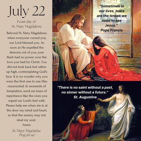 Prayer and quotes inserted St Mary Magdalene Feast, Mary Magdalene Feast Day, Feast Of Mary Magdalene, Catholic Witch, Mary Magdalene Art, Saints Prayers, Mary Magdalene And Jesus, Handsome Quotes, Saint Mary Magdalene