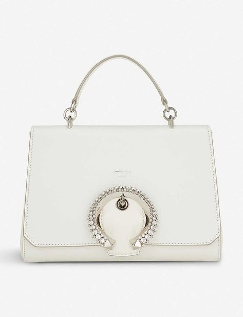 Jimmy Choo Bags, Mon Dressing, Ladies Bags, Jimmy Choo Bag, Goat Leather, Handle Bag, The Master, Leather Top, White Bag