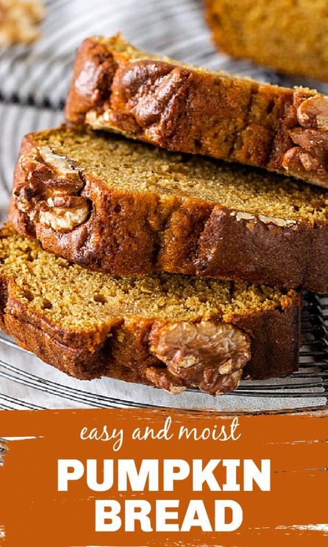 Pumpkin Bread With Pecans Recipe, Pumpkin Nut Bread Recipe Moist, Pumpkin Bread With Walnuts Recipe, Pumpkin Bread With Fresh Pumpkin Puree, Pumpkin Bread Without Oil, Pumpkin Nut Bread Recipe, Ways To Use Pumpkin Puree, Pumpkin Purée Recipes, Canned Pumpkin Recipes Easy