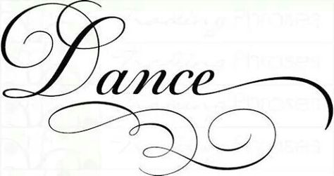 Dance Calligraphy, Ballet Words, Dance Wall Decal, Fancy Lettering, Calligraphy Fonts, Music Studio, Kids' Room, Beautiful Wall, Dance Music