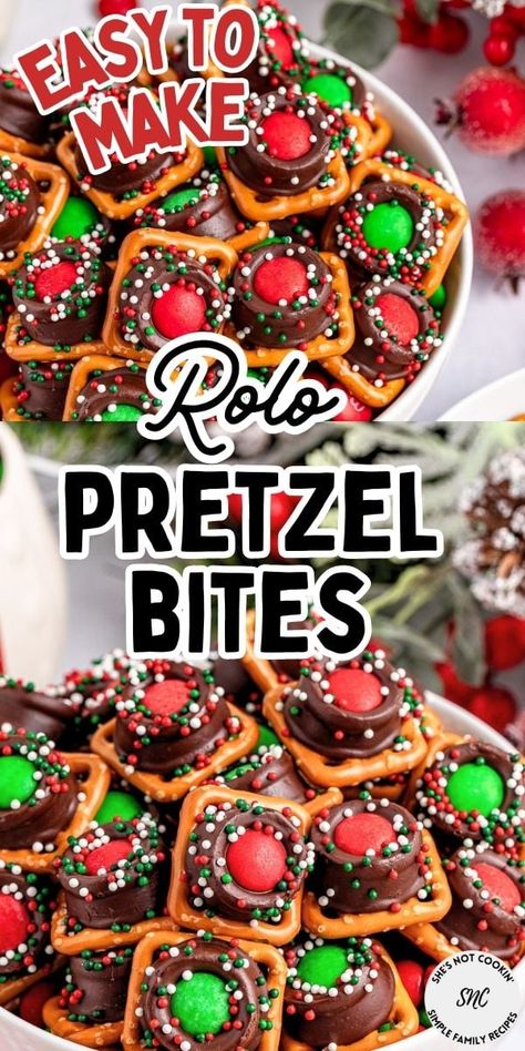 Dessert Pretzels, Rolo Pretzel Bites, Holiday Pretzels, Easy Pumpkin Bars, Rolo Pretzel, Rolo Pretzels, Christmas Pretzels, Gifts For Teenage Girls, Pretzel Treats