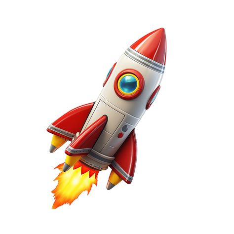 Rocket Aesthetic, Rocket Png, Rocket Illustration, Cartoon Rocket, Rocket Flying, Rocket Art, Crown Frames, Graphic Portfolio, Rocket Design