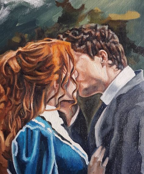 Can u believe that someone drew/painted this?! Wtf! Anne And Gilbert Drawing, Anne With An E Painting Ideas, Anne Shirley Drawing, Anne With An E Cartoon, Anne And Gilbert Fanart 1985, Anne Blythe, Anne Of Avonlea, Cerave Moisturizing Cream, Anne White