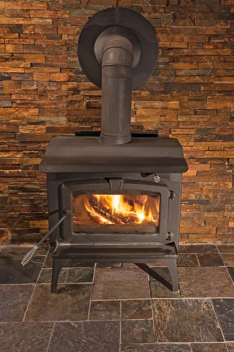 Wood Stove Heat Shield, Small Wood Stoves, Wood Stove Wall, Wood Stove Installation, Woodburning Stove Fireplace, Stove Decor, Wood Burning Stoves Living Room, Diy Wood Stove, Cement Board