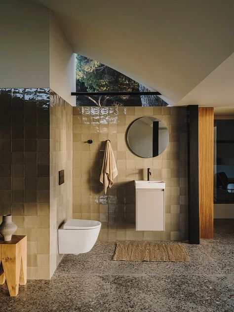 Roca Ona Bathroom, Mediterranean Bathroom Design Ideas, Small House Build, Roca Bathroom, Mediterranean Bathroom, Sonoma Coast, Mediterranean Lifestyle, Public Bathrooms, Butterworth