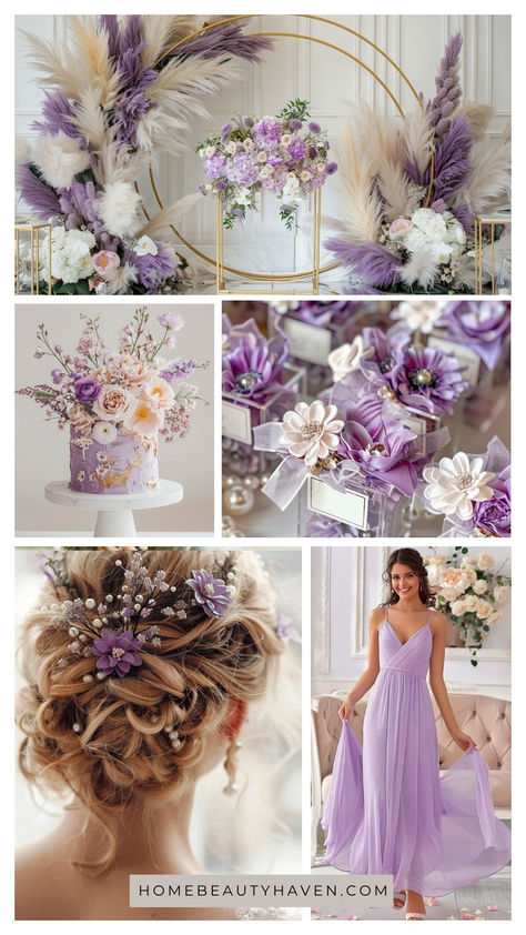 lilac wedding, lavender wedding Lilac Color Scheme Wedding, Pastel Lilac Wedding Theme, Wedding Lilac Decoration, Weddings With Lavender, Dusty Pink And Lavender Wedding, Lilac And Tan Wedding, Lavender Beach Wedding Ideas, Lavendar Wedding Aesthetic, Purple Spring Wedding Ideas