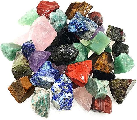 Amazon.com: UFEEL 3 lbs Bulk Rough Stone Mix - Large 1" Natural Raw Crystals for Tumbling, Cabbing, Polishing, Wire Wrapping : Health & Household Raw Fluorite, Indoor Fountain, Raw Crystals, Reiki Crystals, Amazonite Stone, Reiki Healing Crystals, Rough Crystal, Dragons Blood, Rainbow Fluorite