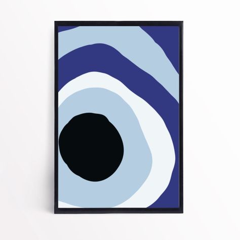 Evil Eye Digital Art, Evil Eye Drawing Easy, Easy Evil Eye Painting, Eyes Abstract Art, Evil Eye Acrylic Painting, Evil Eye Drawing Design, Painting Set Ideas, Painting Ideas Evil Eye, Evil Eye Crafts