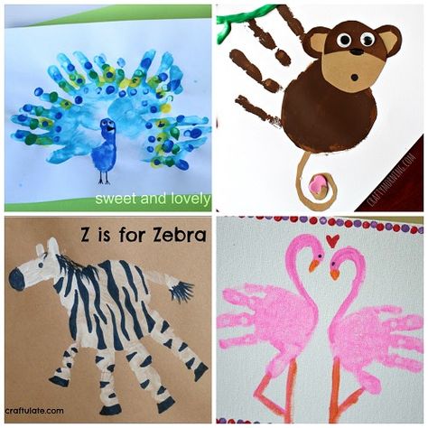 I just cannot believe it. I found the thing that's been missing all my life. Footprint Art, Hand Print Art, Hand Kunst, Zoo Crafts, Zoo Animal Crafts, Animals Crafts, Different Pictures, Footprint Crafts, Handprint Craft