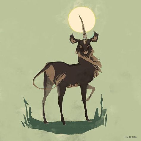 #junicorn 1 - 5th I'd SO love to make a few really elaborate pieces on this cool challenge (also on junebug!), but I just can't find the time right now. So number 1 became only a simple and rather kitschy antelope-y unicorn. Hoping for more time for the future ones!  #unicorn #unicorns #antelope #gazelle #gazelles #fantasy #fantasyart #creature #creaturedesign #mythology #illustratorsoninstagram #illustrator #illustrationoftheday #illustrationartists #artistsofinstagram Unicorn Creature Design, Fantasy Antelope, Medieval Unicorn, Unicorn Medieval Art, Deer Monster Concept Art, Deer Illustration, Deer Art, Unicorn Art, Creature Feature