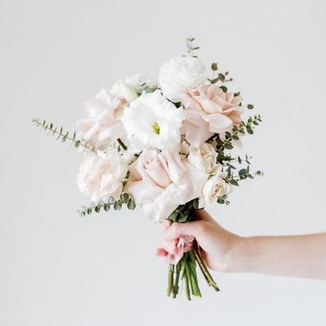 Dusty Rose and Cream Bouquet Kit | DIY Wedding Flowers | Flower Moxie Rose And Cream Wedding, Sahara Roses, Rose Bridesmaid Bouquet, Cream Bouquet, White Lisianthus, Small Bridal Bouquets, Flower Moxie, Bridesmaid Bouquet White, Pink And White Weddings