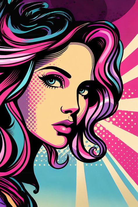 #Digitalart#vectorart#popart Pop Art Character Design, Pop Art Images Ideas, Pop Art Drawings Ideas Inspiration, Pop Art Portraits Faces, Graphic Portrait Illustration, Comic Style Art Illustration, Pop Art Faces, Pop Art Eyes, Aesthetic Pop Art