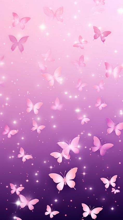 Glitter pink butterfly pattern backgrounds purple petal. AI generated Image by rawpixel. | premium image by rawpixel.com / Wan Wallpaper Purple Butterfly, Butterfly Wallpaper Pink, Cute Butterfly Wallpaper, Phone Wallpaper Purple, Iphone Wallpaper Purple, Butterfly Phone Wallpaper, Purple Glitter Wallpaper, Backgrounds Purple, Pink And Purple Background