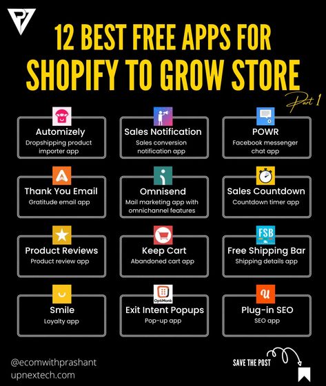 Best Shopify Apps Free Shopify Apps Free, Apps For Marketing, Shopify Store Ideas, Shopify Tips And Tricks, Shopify Business Ideas, Most Profitable Small Business, Shopify Store Design Ideas, Shopify Store Design, Shopify Notifications