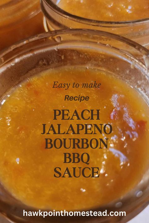 Sweet Spicy Bbq Sauce, Yellow Bbq Sauce, Canning Peach Bbq Sauce, Bbq Sauce Recipes For Canning, Homemade Bourbon Sauce, Mason Jar Sauces, Canning Tabasco Sauce, Fruit Bbq Sauce Recipe, Unique Bbq Sauce