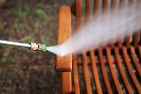 From new outdoor pillows to rust-free chairs, 10 ways to revive your patio furniture. Powerwashing Tips, Powerwashing House, Power Washing Tips, Power Washer Solution Diy, Pressure Washing Tips, Pressure Washer Tips, Pressure Washing Business, Painted Outdoor Furniture, Best Pressure Washer