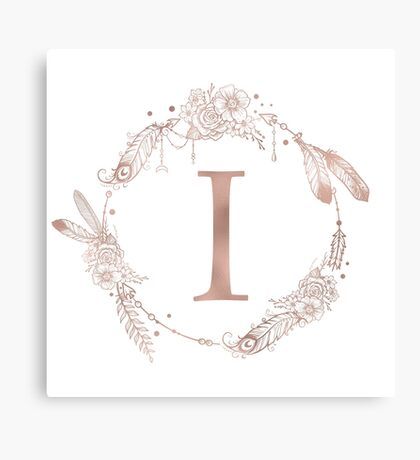 "Letter A Rose Gold Pink Initial Monogram" Canvas Print by naturemagick | Redbubble Monogram Wallpaper, Rose Gold Initial, Floral Font, Stylish Alphabets, Alphabet Wallpaper, Hand Embroidery Kit, Initial Monogram, Picture Collage Wall, Floral Monogram