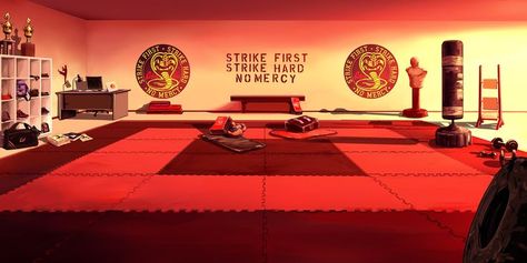 Cobra Kai Background, Cobra Kai Laptop Wallpaper, Cobra Kai Wallpaper Laptop, Cobra Kai Shifting, Cobra Kai Aesthetic, Dojo Background, Teen Bedroom Inspiration, Daniel Karate Kid, Cobra Kai Wallpaper