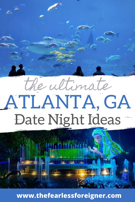 Places To Visit In Atlanta Georgia, Date Night In Atlanta Ga, Atlanta Georgia Aesthetic Night, Atlanta Date Night, Atlanta Date Ideas, Atlanta Activities, Things For Couples, Atlanta Vacation, Atlanta Trip